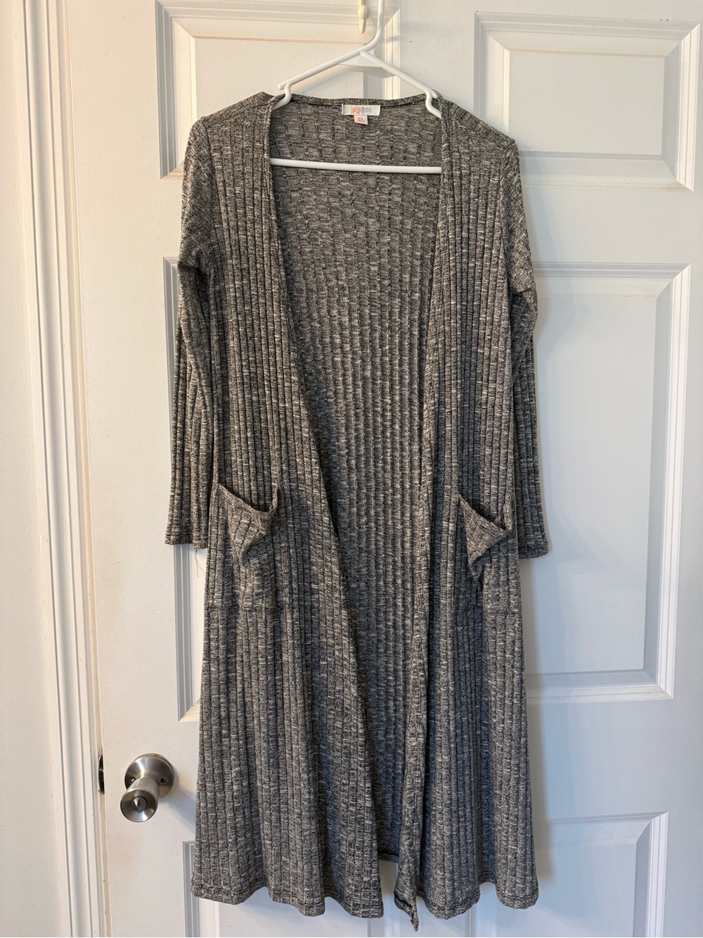 Lularoe Women’s Gray Open Front Long Cardigan